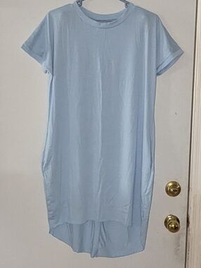 Blue Casual Women's Dress Lg
